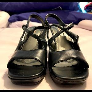 Metro 7 Leann Black Wedge Sandal